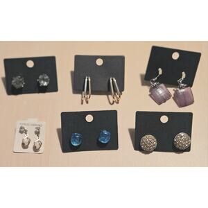 Mixed Lot Of 6 Pairs Of Earrings, Dangle, Pendant, EUC